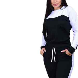 Ensemble de survêtement décontracté pour femmes, nouveau style élégant, 2 pièces, imprimé, grande taille, vente en gros, hauts de sport, entraînement, coton respirant - Product Image 6