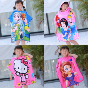 100% di cotone con cappuccio asciugamano con motivo animale ricamato assorbente asciugamano per bambini neonati cura accappatoio quadrato