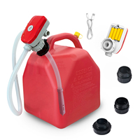 Pompe de transfert de carburant électrique portable auto-amorçante 5V DC en plastique avec tuyau extra long, débit élevé 3,2 GPM, pour essence, diesel, huile, gaz