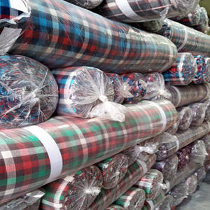 Tissu de chemise à carreaux en coton 100% pré-rétréci, fabriqué en Corée, respirant, léger, résistant à la décoloration, lot en stock - Product Image 4