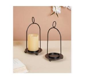 Decorative Black Metal <b>Set</b> of Two <b>Candle</b> Holder Hanging Garden Table Ware Classic Stylish Handmade <b>Set</b> of Two <b>Candle</b> Holders - Product Image 1