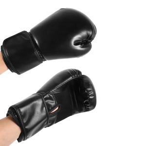 ถุงมือชกมวยหนังวัวสีทองผูกเชือกถุงมือฝึกชกมวยสำหรับผู้ใหญ่ - Product Image 6