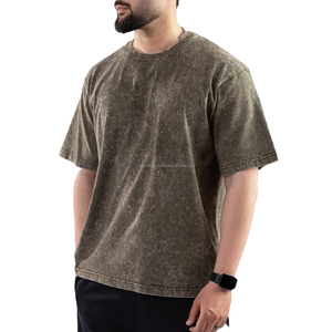 T-shirt personnalisé avec logo, durable, respirant, 100% coton, effet délavé, fabricant OEM pour commandes en gros - Product Image 3