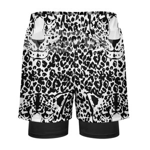 Men Trendy 2 in 1 <b>Shorts</b> Streetwear Gym Workout <b>Running</b> Fitness <b>Shorts</b> <b>with</b> Inner Layer <b>Liner</b> and Breathable Fabric - Product Image 1