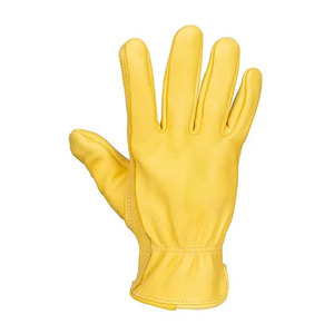 Gants de conducteur à manchette roulée en cuir sans doublure en peau de daim de haute qualité Gants de jardinage ménagers doux et confortables - Product Image 3