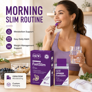 Tiras Botánicas para el Bienestar OKTW FastSlim, Sabor Arándano, 20 Tiras, Apoyo al Metabolismo, Limpieza Intestinal, Control del Apetito, Suplemento - Product Image 4