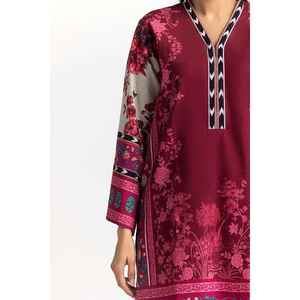 Conjunto de Traje de 3 Piezas con Estampado Cruzado Rosa para Mujer - Product Image 1