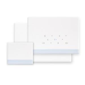 Set di 3 Pezzi di Biancheria da Letto in Flanella Tessuta per Passeggino Modello ESTRELLA-LUNA - Product Image 1