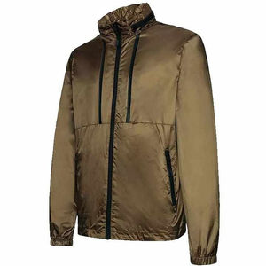 Chaqueta Cortavientos Casual de Primera Calidad para Hombre, Diseño Sólido, Cuero, Talla Grande, Invierno, con Capucha y Cremallera - Product Image 6