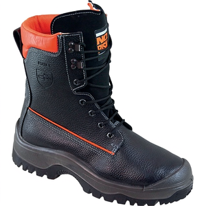 Botas de Seguridad Forestales NoRisk S3 SRC EN20345/EN17249 de Cuero Negro/Naranja, Talla 45, para Equipo de Supervivencia al Aire Libre - Product Image 2