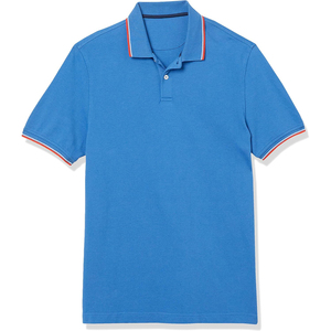 T-shirt de golf écologique en polyester/coton tricoté de haute qualité, logo personnalisé, couleur unie, blanc, pour homme, 240 g/m² - Product Image 1