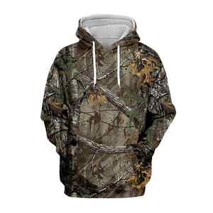 Invierno y otoño Hojas de arce camuflaje 3D sudaderas con capucha hombres mujeres pesca al aire libre Camping caza ropa Unisex abrigos con capucha Tops - Product Image 1