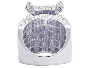 Iced Out Moissanite Round Cut Cluster Diamond Hip Hop <b>Ring</b> With Sterling <b>Silver</b> <b>Statement</b> Jewelry for Men - Product Image 4