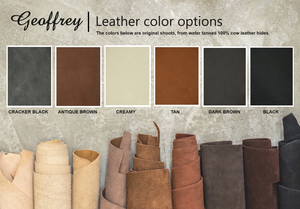 Portefeuille long en cuir de vache 100% Tan Geoffrey Signature Collection Slim pour cartes et argent, style vintage avec fermeture ouverte - Product Image 3