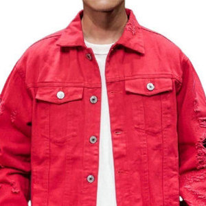 Venta al por mayor nueva chaqueta de mezclilla de estilo de la calle para los hombres 100% algodón logotipo personalizado impresión multi tamaño opciones disponibles precio razonable - Product Image 5