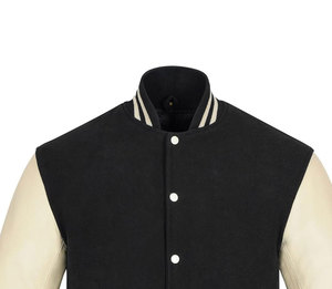 Venta al por mayor de encargo de lana Varsity chaquetas de las mujeres de manga de cuero de alta calidad Letterman chaqueta para el invierno - Product Image 5