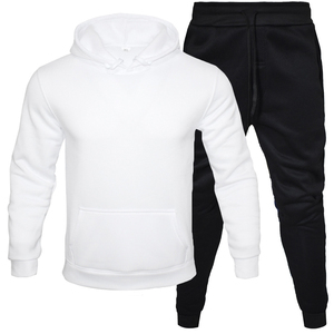 Venta al por mayor de ropa deportiva de invierno para hombre con logotipo personalizado conjunto de chándal sudaderas con capucha de talla grande y camisetas para correr Material de algodón y poliéster - Product Image 6