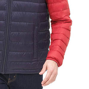 Chaqueta de burbuja para hombre de último estilo con cuello levantado logotipo personalizado ropa de moda de lona al por mayor a la venta - Product Image 6