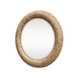 Venta al por mayor precio barato jacinto de agua natural espejo colgante de pared para la decoración del hogar hecho a mano de alta calidad de Vietnam - Product Image 3