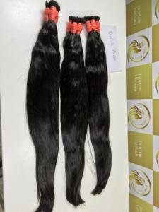 ผมต่อคุณภาพสูง 75 ซม. ผมแท้เวียดนาม 100% สีธรรมชาติ ปลายหนา จัดเรียงเกล็ดผม แบบรัสเซีย จำนวนมาก - Product Image 6