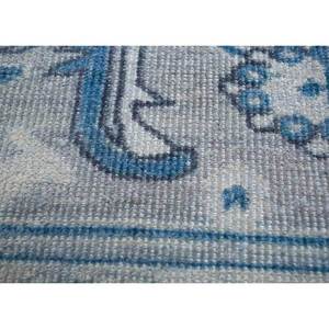 Alfombra de Lana Anudada a Mano Erbe Azul, Rectangular de 9x12, con Patrón de Medallón, para Decoración de Sala de Estar Juvenil - Product Image 3