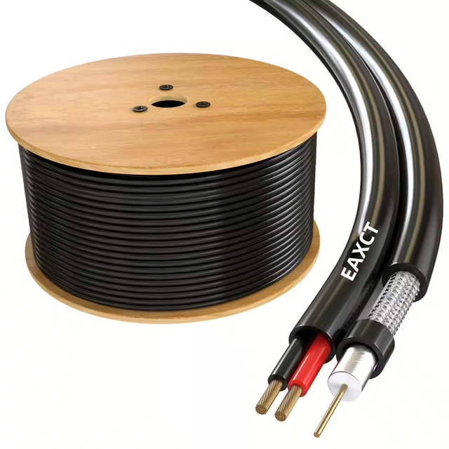 RG59 Coaxial Cable 75 Ohm CCTV Video Cable with PVC Jacket PE Insulation IEC 61196 RG59/U Shielded Construction