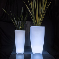 Pots de fleurs illuminés pour l'extérieur avec led à changement de couleur pot de fleurs de jardin étanche pot de meubles pour la maison