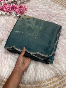 Magnifique sari indien de créateur en pur chinon, dernier modèle exclusif, chemisier fantaisie, tenue ethnique de mariée, tenue de fête, tenue de mariage pour femmes et filles - Product Image 2