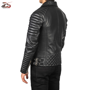 OEM personalizable de talla grande chaqueta de cuero de los hombres transpirable y a prueba de viento Pakistán hecho estilo motociclista - Product Image 2