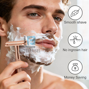 Top Selling New Style Stainless Steel Safety <b>Razors</b> High Quality Reusable Grooming <b>Razors</b> - Product Image 4