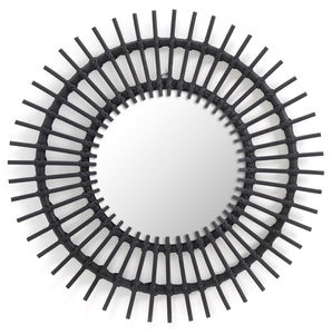 Décoration d'été traditionnelle de luxe, miroir en rotin fait à la main, miroir mural intérieur/extérieur, cadre de miroir tissé, fabriqué par KingCraftViet - Product Image 1