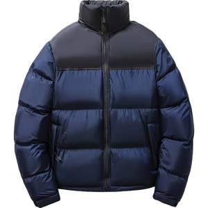 2025 nueva venta al por mayor moda brillante burbuja abrigos logotipo personalizado con capucha hombres Puffer chaquetas en lona temporada de invierno chaqueta al aire libre - Product Image 1