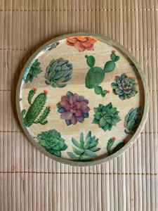 Plateau de service artisanal en bois Art Déco avec travail Meena, forme personnalisée pour la maison, la cuisine, la table à manger, utilitaire décoratif - Product Image 4