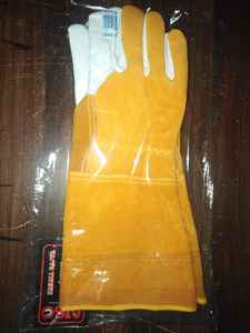 Guantes de soldadura OEM Tig de alta calidad Precio barato Cuero de alta calidad Antideslizante a prueba de fuego - Product Image 3