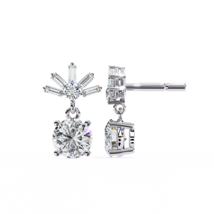 Boucles d'oreilles uniques en or 18 carats avec diamant de laboratoire, boucles d'oreilles de qualité supérieure - Product Image 1