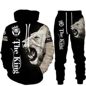 High Quality Sublimation Printed Tracksuits Top Trending Hooded Sweat Suits Customize Design Breathable 2 Piece Set - Product Image 4
