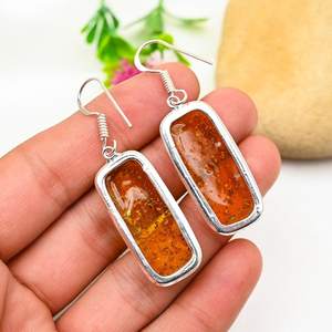Pendientes de Ámbar Báltico, Plata de Ley 925, Joyería de Piedras Preciosas de Ámbar Hecha a Mano, Regalo para Aniversario, Boda, Moda Femenina, Arte - Product Image 5