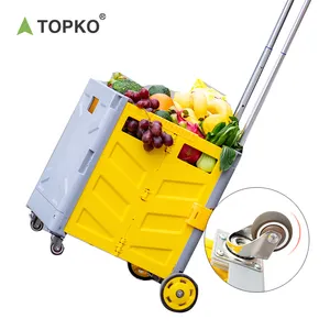 Carrello della spesa pieghevole portatile TOPKO con ruote carrello della spesa per bagagli da arrampicata
