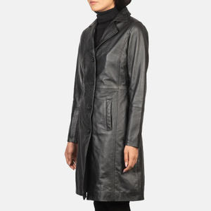 Abrigo Largo de Piel de Oveja para Mujer, a la Moda, con Logotipo Frontal, Calefactable y Resistente al Viento - Product Image 5