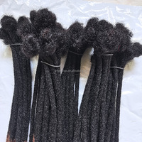 Extensions de cheveux indiens Remy de haute qualité, cheveux vierges humains premium, dreadlocks teints, 8 pouces à 20 pouces, double tressage à la machine