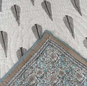 Colcha Reversible suave de alta calidad, edredón hecho a mano, antiguo Vintage, Sari Kantha, estampado Bangali Gudari, Hotel de algodón orgánico - Product Image 6