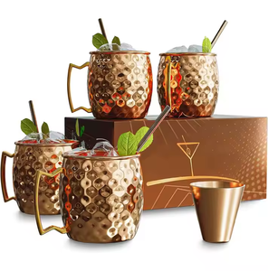 Top Seller Moscow Mule Copper <b>Mugs</b> Beer Cup Box Gift Set New Arrival Copper <b>Mug</b> Antique Hammered Moscow Mule <b>Mug</b> for Beer - Product Image 3