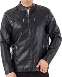 Veste James en similicuir pour homme (tailles régulière, grande et grande) - Product Image 1