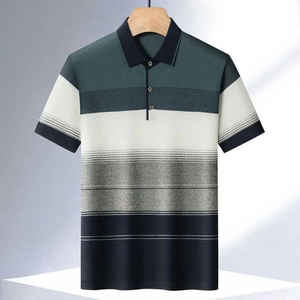 Polos à manches longues pour hommes 100% coton polos de couleur unie pour hommes 2025 polos décontractés classiques pour hommes - Product Image 3