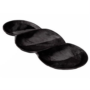 Plateau de service en aluminium gaufré de qualité supérieure Plateau décoratif de forme irrégulière en métal pour la cuisine à domicile Exportateur en gros - Product Image 4