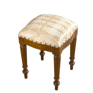 Coiffeuse vintage en bois de teck massif avec tiroirs de rangement élégants et tabouret à miroir Coiffeuse à maquillage artisanale pour le salon - Product Image 4