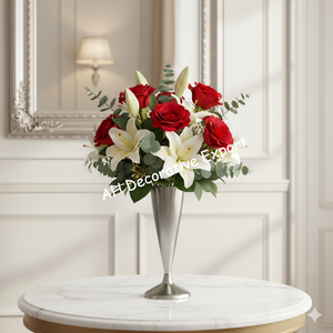 แจกันตั้งพื้นทำมือประดับดอกโบตั๋น ไฮเดรนเยีย และรานันคูลัส สำหรับตกแต่งภายในบ้านอย่างหรูหรา - Product Image 4