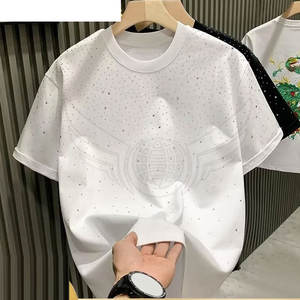 El último diseño, camisa de compresión de secado rápido para hombres, cómodas camisetas de diamantes de imitación para hombres de alta calidad - Product Image 3