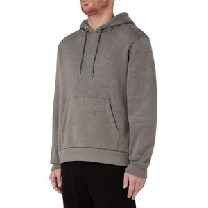 Sudadera con Capucha de Algodón Grueso Lavado al Ácido con Estampado Vintage al por Mayor, Sudadera Extra Grande de Felpa Francesa para Mujer, para Comodidad Casual - Product Image 4