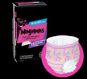 Pampers ชุดนินจามากลางคืนชุดชั้นในสาว - ขนาด L (64-125 ปอนด์), จํานวน 11 ชิ้น - Product Image 6